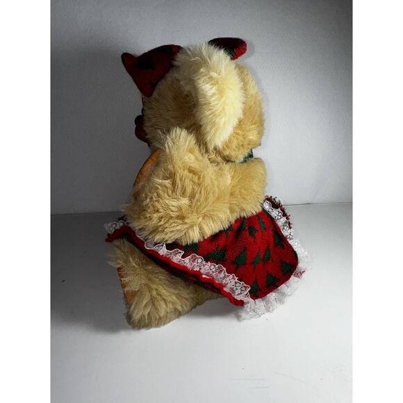 1992 William Tung Wood Face & Paws Biege Plush Teddy Bear Stuffed Animal 10” - Picture 5 of 8
